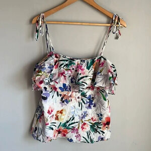 Amanda Uprichard White and Pink Blouse Top